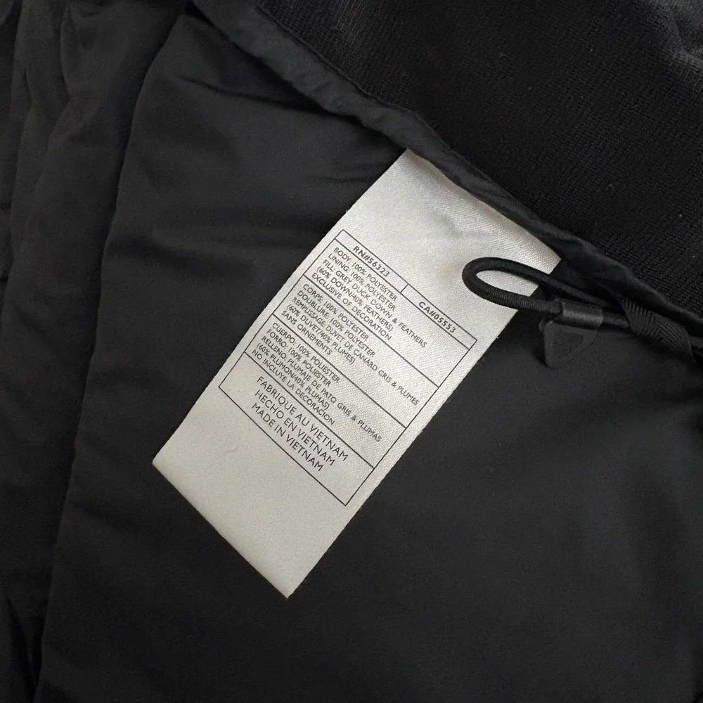 Nike‎ Puffer Jacket Girls Large 12-14 Black Good Chevron Quilted Down Coat